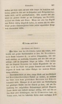 327-355 Clementine : Fortsetzung und Schluß