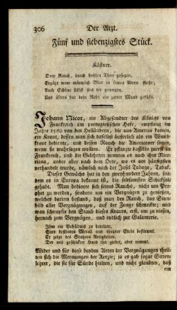 Fünf und siebenzigstes Stück