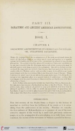 Part III: Saracenic and ancient american architecture