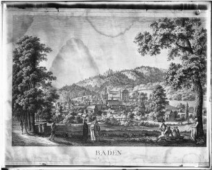 Baden-Baden Stadtansicht Druckgraphik (18. / 19. Jahrhundert)