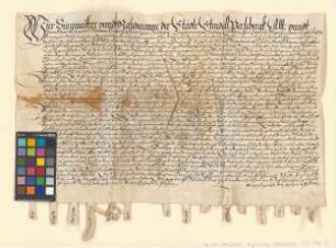 Altmärkische und prignitzsche Städte verschreiben sich Christian Kersten, Pfarrer der Petrikirche zu Stendal, über 900 Taler.