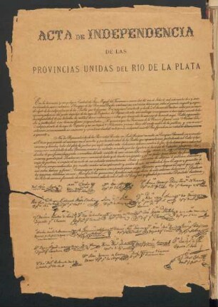 Acta de Independencia de las Provincias Unidas del Río de la Plata
