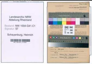 Entnazifizierung Heinrich Schauenburg , geb. 29.09.1921 (Polizeianwaerter)