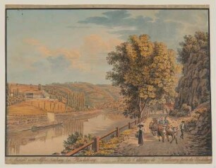 Stift Neuburg bei Heidelberg von der Schlierbacher Landstraße aus gesehen
