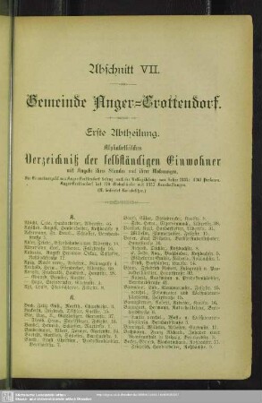 Abschnitt VII. Gemeinde Anger-Crottendorf