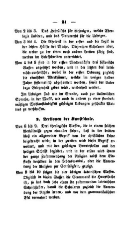 2. Lectionen der Kunstschule