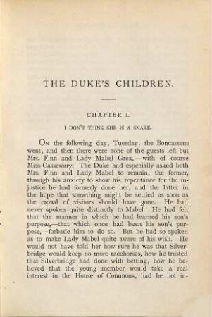 The Duke's children : a novel, 3
