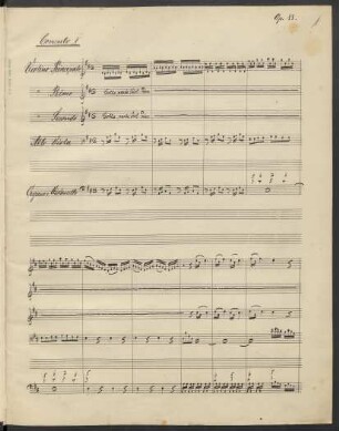 Konzerte; vl, strings, org; D-Dur; RV 207; op.11/1