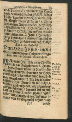 Die LXI. Andacht - Die LXX. Andacht.