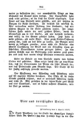 Die Stadt Pittsburg. Preis der Dampfschiffe. Dampfmaschinen mit hohem Drucke und mit niedrigem Drucke.