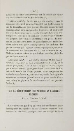 Sur la décomposition des nombres en facteurs premiers.