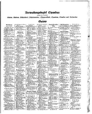 Gatow, Kladow, Pichelsdorf, Pichelswerder, Siemensstadt