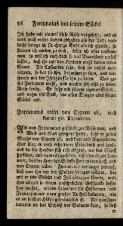 Fortunatus reiset von Cypern ab, und kommt gen Alexandrien.