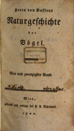 Herrn von Buffons Naturgeschichte der Vögel, 24