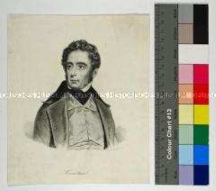 Porträt des französischen Lyrikers und Politikers Alphonse de Lamartine