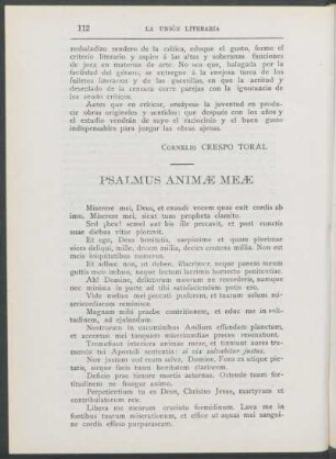 Psalmus animae meae