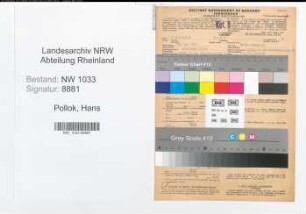 Entnazifizierung Hans Pollok , geb. 10.05.1897 (Polizeibeamter)
