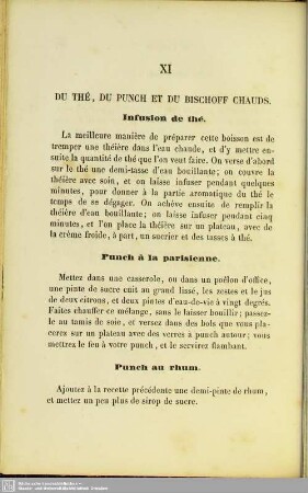 XI. Du thé, du punch et du bischoff chauds