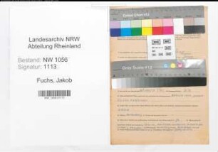 Entnazifizierung Jakob Fuchs , geb. 28.08.1889 (Kaufmann)
