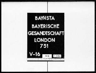 Die Zulassung der "Imperial-Feuerversicherungs-Gesellschaft" in London zum Geschäftsbetrieb in Bayern.