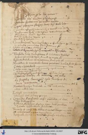 [fol. 1] Inhaltverzeichnis