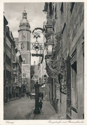 Leipzig: Burgstraße mit Thomaskirche