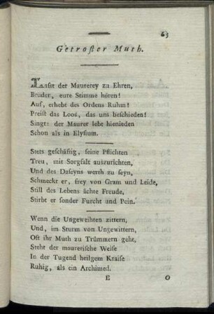 Getroster Muth.