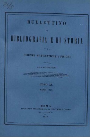 Tomo XI. Marzo 1878.