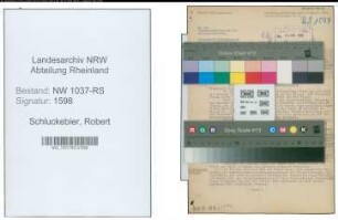 Entnazifizierung Robert Schluckebier , geb. 11.12.1907 (Stadtsekretaer)