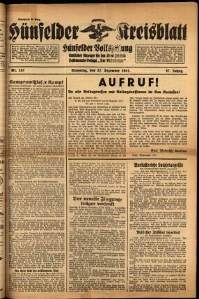 Ausgabe vom Samstag, den 27. Dezember 1941.