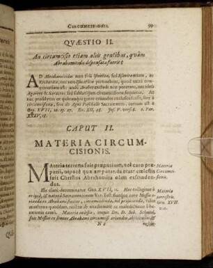 Caput II. Materia Circumcisionis.
