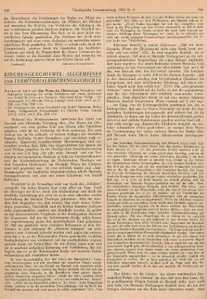 343-345 [Rezension] Harnack, Adolf von, Das Wesen des Christentums