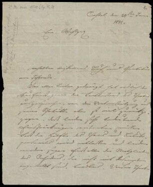 Brief von Louis Spohr an Heinrich Marschner