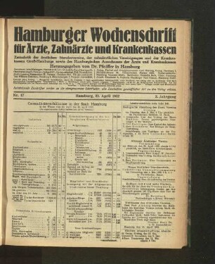 Nr. 17. 23. April 1922