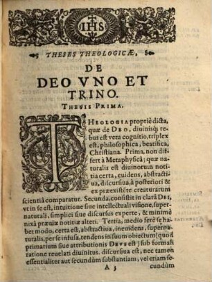 Dispvtatio Theologica, De Deo Vno Et Trino