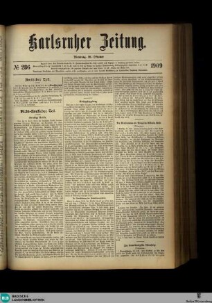 Karlsruher Zeitung, [20.10.1909]