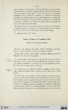 Séance du Comité du 13 novembre 1883