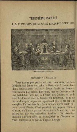 Troisième partie. La persévérance dans l'étude