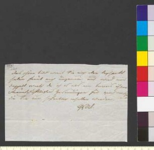 Brief von Sachsen-Weimar und Eisenach, Luise Augusta Großherzogin von an Goethe, Johann Wolfgang von