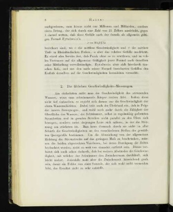 2. Die üblichen Geschwindigkeits-Messungen.