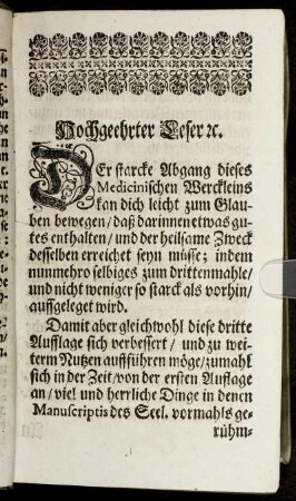 Hochgeehrter Leser [et]c.