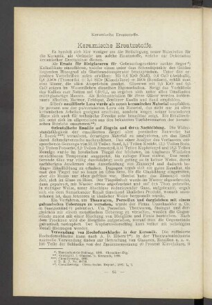 Keramische Ersatzstoffe