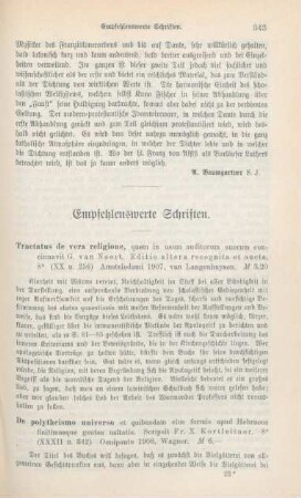 343-357 Empfehlenswerthe Schriften