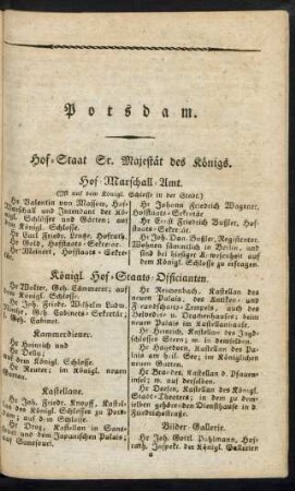 Hof-Staat Sr. Majestät des Königs