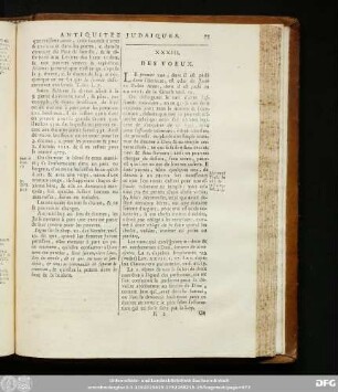 XXXIII. Des Voeux.