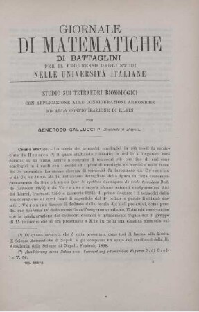 Studio sui tetraedri biomologici con applicazione alle configurazioni armoniche ed alla configurazione di klein.