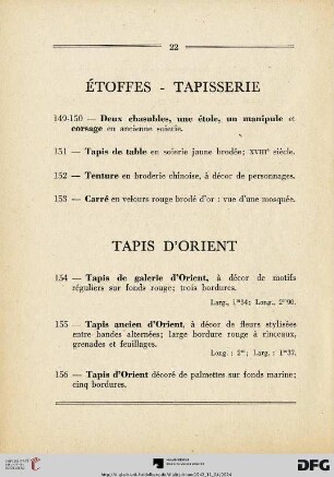 Étoffes - Tapisserie