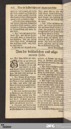 Von der brüderlichen und allgemeinen Liebe.