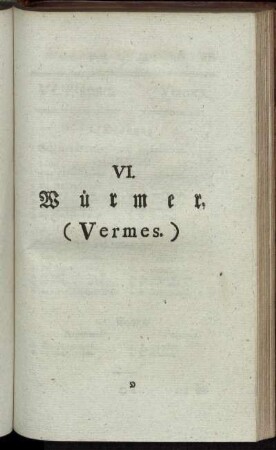 VI. Würmer. (Vermes.)