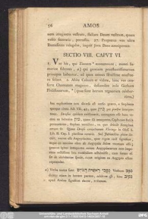 Sectio VIII. Caput VI
